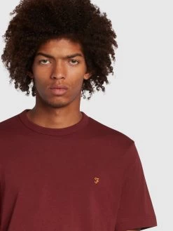 Danny Regular Fit Organic Cotton T-Shirt In Farah Red Marl -Farah f4ksb056 628 ALT3 0149bab4 4c57 471b a48e 9b5ebd2df2ae
