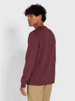 Worthington Slim Fit Long Sleeve Organic Cotton T-Shirt In Farah Red -Farah f4ksb057 626 alt3 a86305f9 0fed 4daa 9951 9851e639c3d5