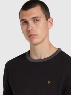 Farah Groves Regular Fit T-Shirt In Black -Farah f4ksb065 010 alt4 1 01c8360a 2d4a 430e aab9 851b30a19f7a