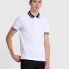 Farah Stanton Slim Fit Tipped Organic Cotton Polo Shirt In White -Farah f4ksb076 104 alt1 07f746ee 5230 421c 93fa 19bbf74699ed