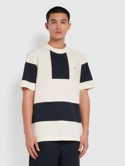 Farah Salford Slim Fit Organic Cotton T-Shirt In True Navy