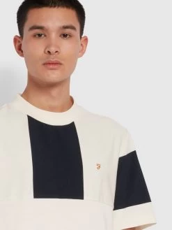 Farah Salford Slim Fit Organic Cotton T-Shirt In True Navy -Farah f4ksc006 412 alt4