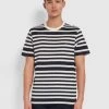 Farah Rourke Slim Fit Organic Cotton T-Shirt In True Navy