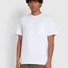 Farah Stacy Regular Fit Short Sleeve T-Shirt In White -Farah f4ksd007 104