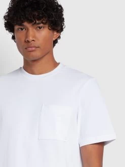 Farah Stacy Regular Fit Short Sleeve T-Shirt In White -Farah f4ksd007 104 ALT3