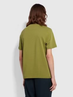 Farah Stacy Regular Fit Short Sleeve T-Shirt In Moss Green -Farah f4ksd007 344 ALT1
