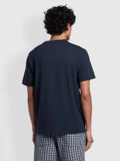 Farah Stacy Regular Fit Pocket Short Sleeve T-Shirt In True Navy -Farah f4ksd007 412 alt4