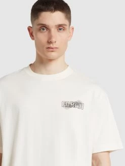 Farah Moore Graphic Print T-Shirt In Ecru -Farah f4kse035 280 alt4