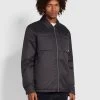 Farah Denver Regular Fit Wadded Jacket In Black -Farah f4rhc044 010