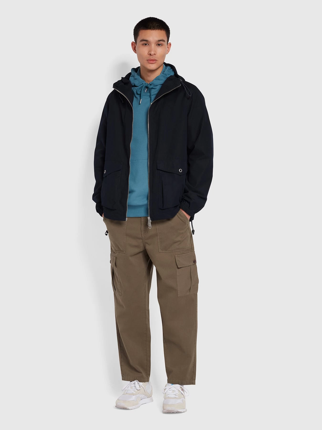 Farah Spike Parka Jacket In True Navy 7 Farah Spike Parka Jacket In True Navy - Image 5