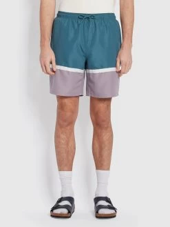 Farah Murphy Regular Fit Cut & Sew Swim Shorts In Ocean