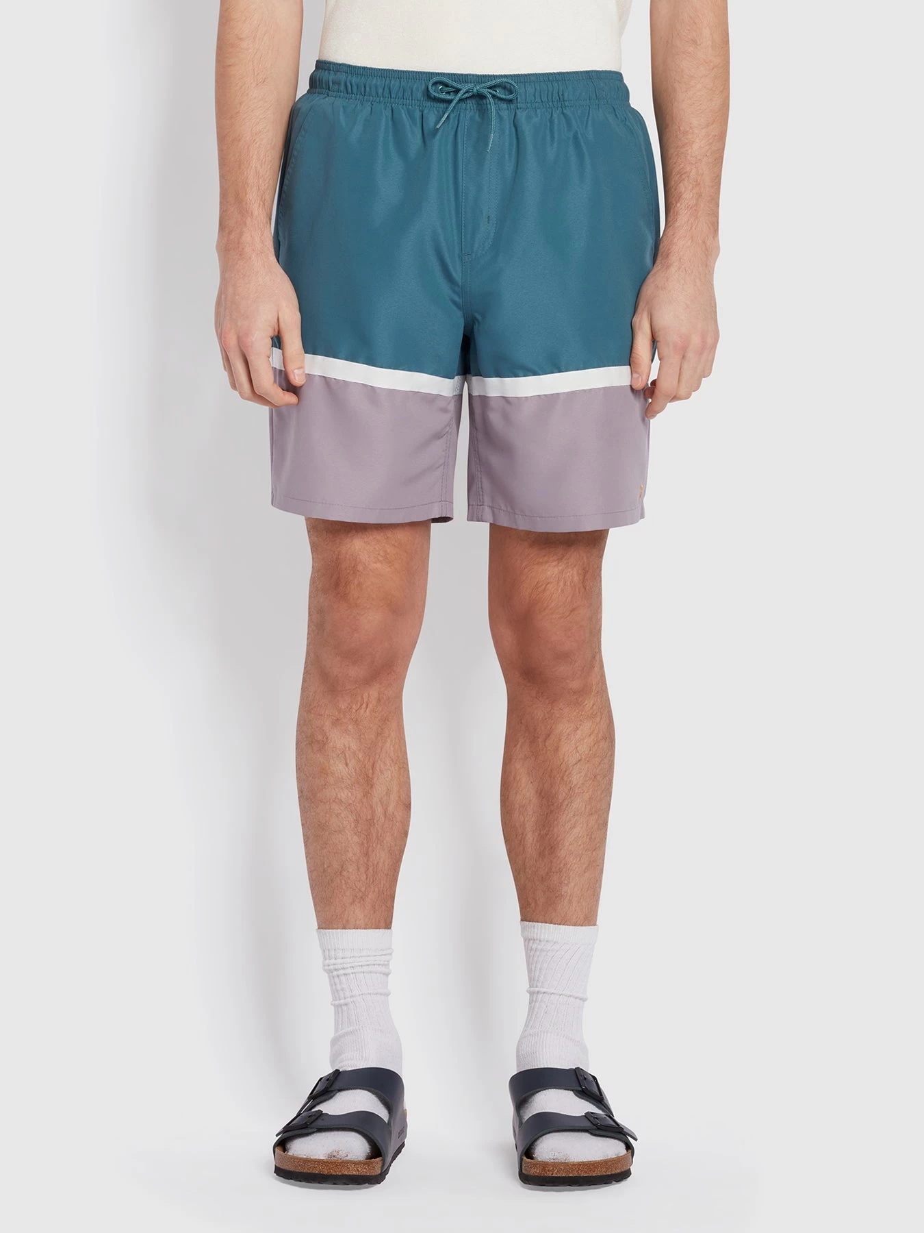 Farah Murphy Regular Fit Cut & Sew Swim Shorts In Ocean 3 Farah Murphy Regular Fit Cut & Sew Swim Shorts In Ocean