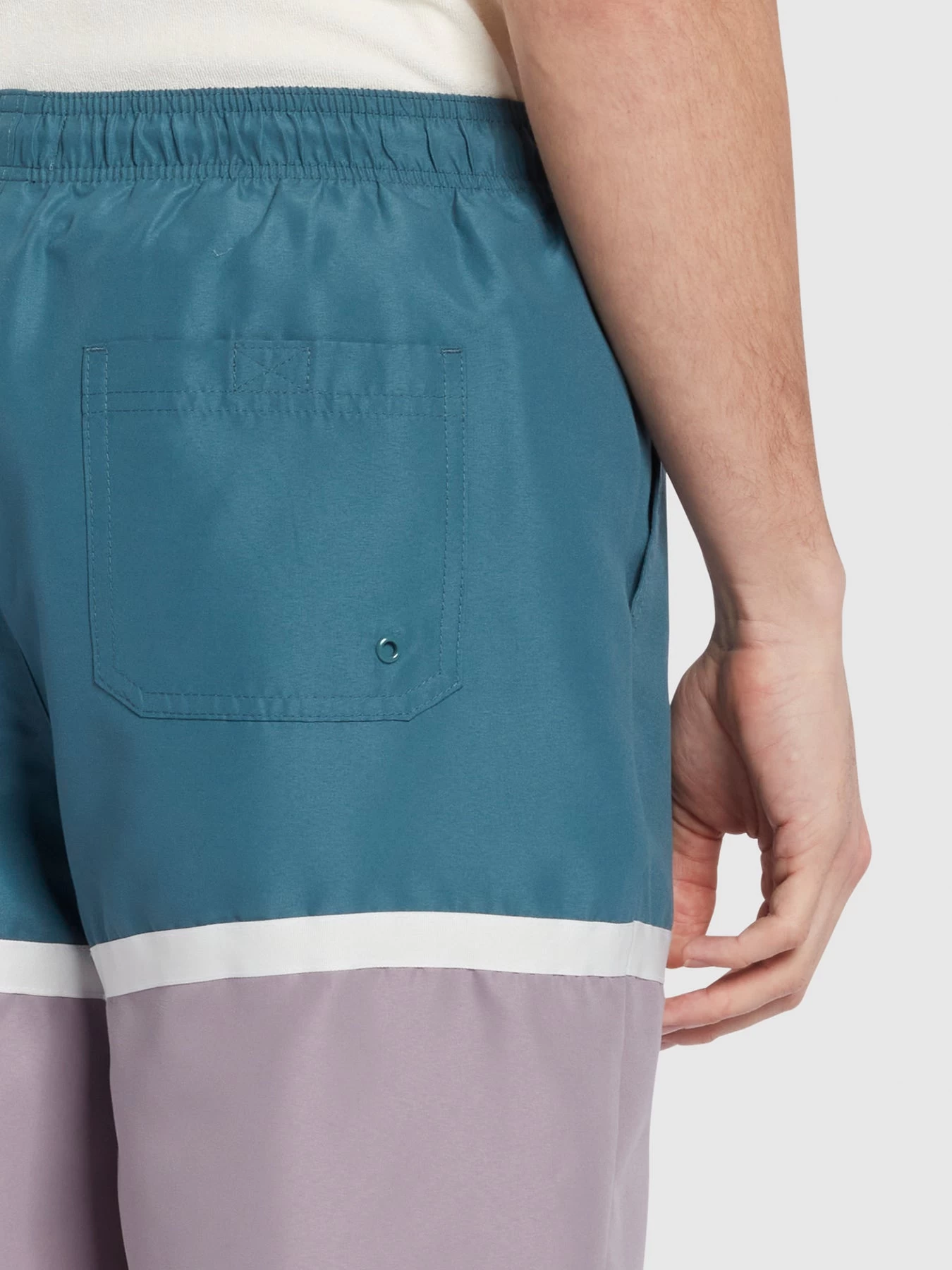 Farah Murphy Regular Fit Cut & Sew Swim Shorts In Ocean 5 Farah Murphy Regular Fit Cut & Sew Swim Shorts In Ocean - Image 3