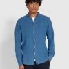Farah Brewer Slim Fit Organic Cotton Denim Shirt In Stone Wash 1 Farah Brewer Slim Fit Organic Cotton Denim Shirt In Stone Wash -Farah f4wbb010 978 alt1 8470618c 9e41 4f62 9651 140ae45dc0ce
