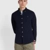 Farah Fontella Slim Fit Corduroy Shirt In True Navy -Farah f4wf9017 412 alt1 0c1ce38b 80a3 4bf7 b01a b1c0fb11f8b1