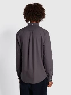 Brewer Slim Fit Organic Cotton Long Sleeve Shirt In Farah Grey 9 Brewer Slim Fit Organic Cotton Long Sleeve Shirt In Farah Grey -Farah f4wsb060 041 ALT1