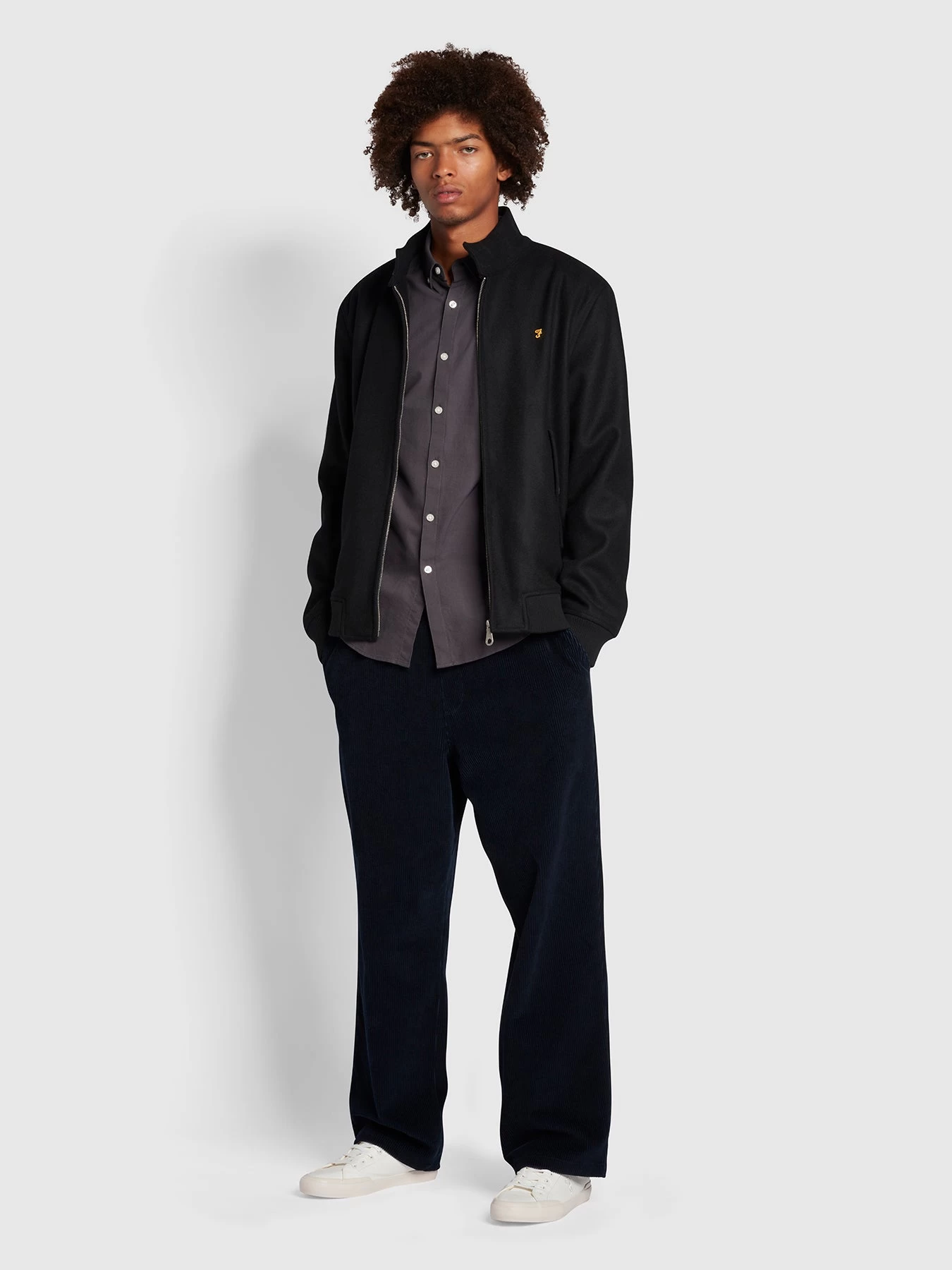 Brewer Slim Fit Organic Cotton Long Sleeve Shirt In Farah Grey 4 Brewer Slim Fit Organic Cotton Long Sleeve Shirt In Farah Grey - Image 2