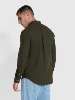 Farah Brewer Slim Fit Organic Cotton Oxford Shirt In Evergreen 10 Farah Brewer Slim Fit Organic Cotton Oxford Shirt In Evergreen -Farah f4wsb060 357 alt2 3ba28fea 25d5 4562 893e d3e559614a67