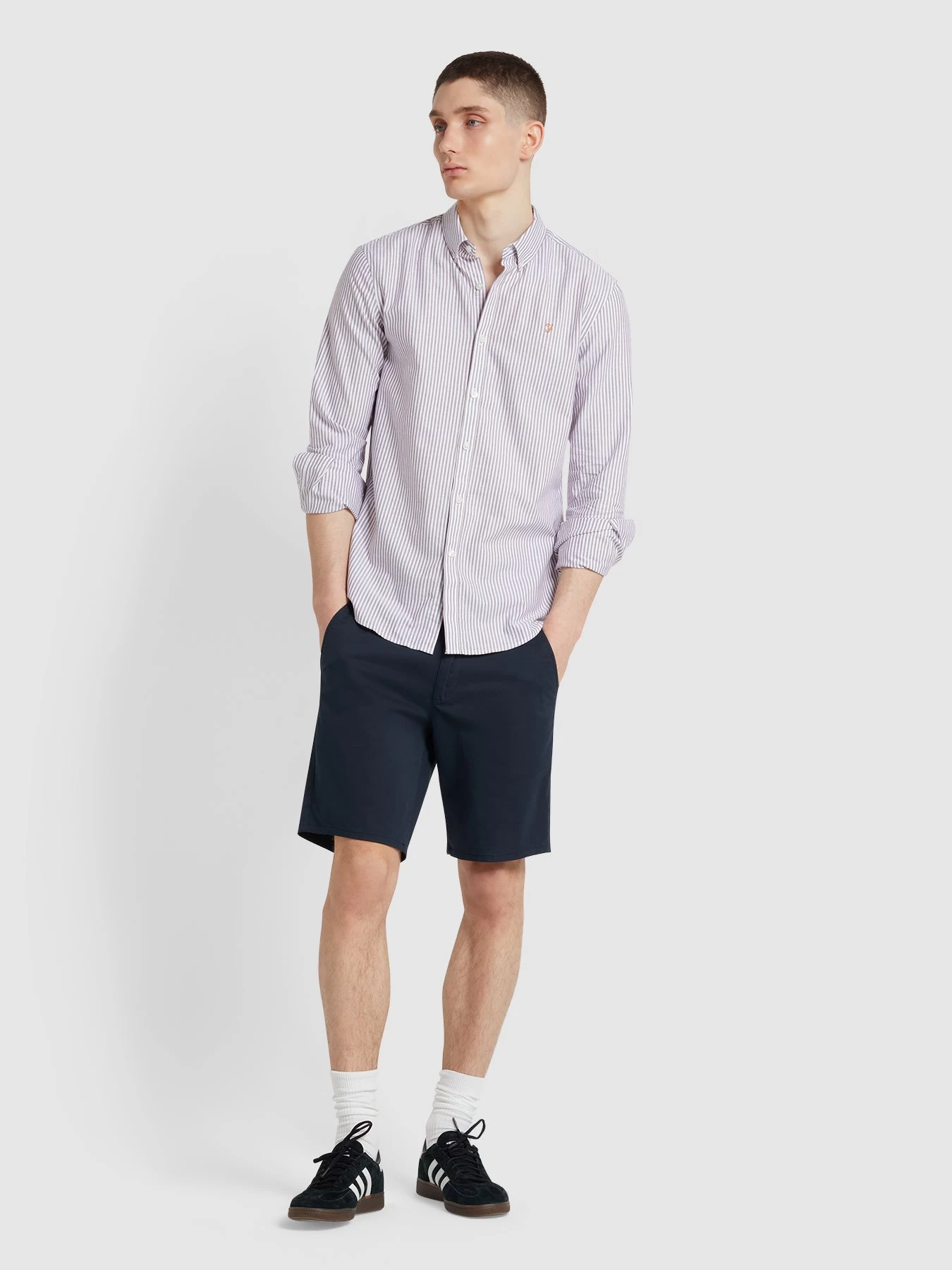 Farah Brewer Casual Fit Organic Cotton Long Sleeve Shirt In Bordeaux 4 Farah Brewer Casual Fit Organic Cotton Long Sleeve Shirt In Bordeaux - Image 2