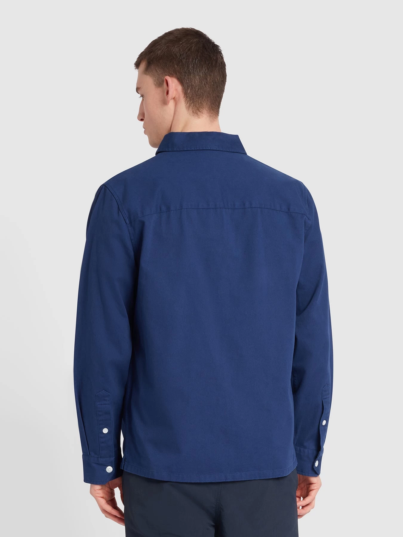 Farah Leon Relaxed Fit Overshirt In Rich Indigo 4 Farah Leon Relaxed Fit Overshirt In Rich Indigo - Image 2