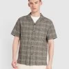 Farah Yute Check Short Sleeve Shirt In True Khaki -Farah f4wse050 311 alt1