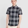 Farah Kele Check Short Sleeve Shirt In True Navy