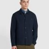 Farah Firmin Relaxed Fit Organic Cotton Long Sleeve Shirt In True Navy