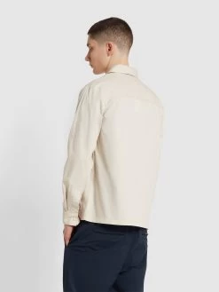 Farah Kelly Relaxed Fit Long Sleeve Shirt In Fog -Farah f4wse066 151 alt3