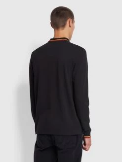 Farah Freddie Slim Fit Organic Cotton Polo Shirt In Black -Farah fyokmdfkkhxj5a1wzn53