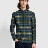 Farah Chambers Casual Fit Long Sleeve Check Shirt In Sailor Blue -Farah hcxowmfqdcbzvrpnve9p