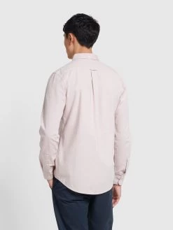 Farah Steen Slim Fit Organic Cotton Long Sleeve Shirt In Dark Pink -Farah hkfqfh2g5hj0j4hv5dhe