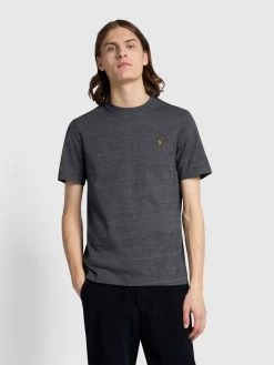 Farah Danny Regular Fit Organic Cotton T-Shirt In Grey Marl