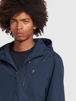 Farah Westchester Recycled Regular Fit Hooded Jacket In True Navy -Farah hrgwqwmvpspklfnwpmek