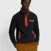 Farah Garda Regular Fit Quarter Zip Fleece Sweatshirt In True Navy -Farah hznu9pw8f3cyd0wzebor