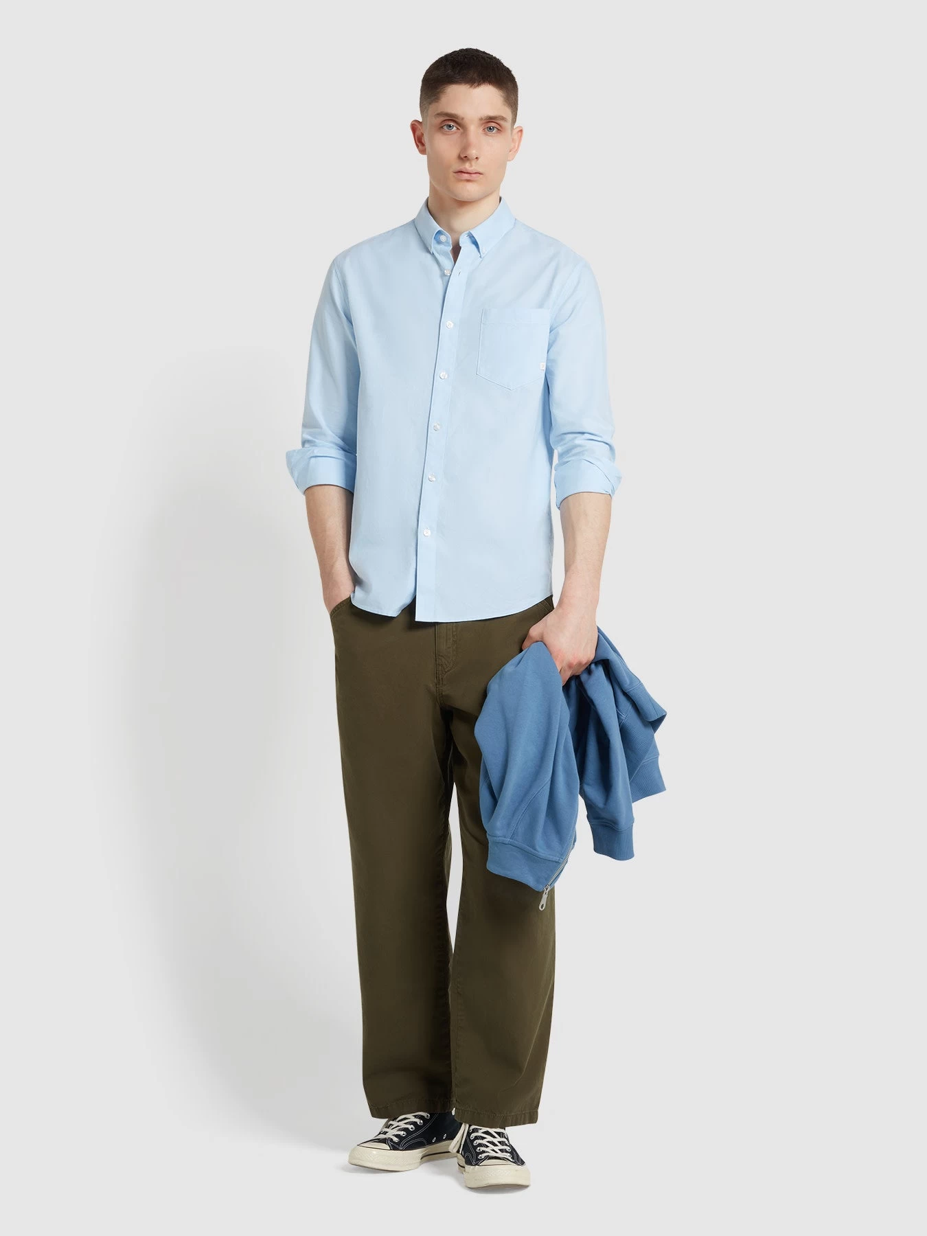 Farah Greenport Utility Canvas Trousers In Olive Green 4 Farah Greenport Utility Canvas Trousers In Olive Green - Image 2