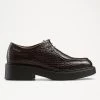 Lace Up Croc-Effect Moccasin -Farah images 1008