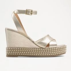 Studded Gold Wedge