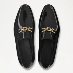 Chain Detail Patent Slipper -Farah images 1383