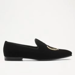 Embroidered Velvet Slipper