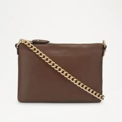 Chain Shoulder Zip Pouch Clutch