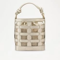 Basketweave Bucket Bag