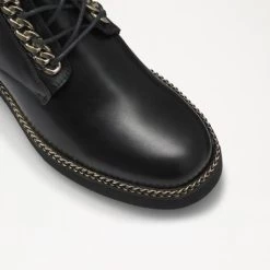 Chain Welt Lace Up Ankle Boot -Farah images 165