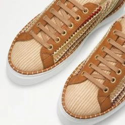 Raffia Lace Up Sneaker -Farah images 220