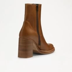 Wood Stacked Heel Boot -Farah images 249