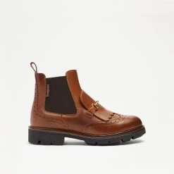 Snaffle Trim Brogue Ankle Boot