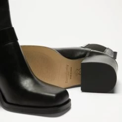Harness Heeled Square Toe Boot -Farah images 494