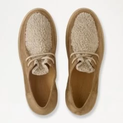 Lace Up Shearling Vamp Mocassin Sneaker -Farah images 669