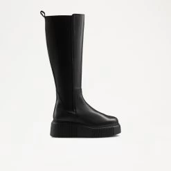 Ribbed Sole Knee High Boot
