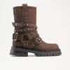 Square Toe Hardware Biker Boot -Farah images 739