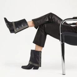 Studded Mid-Calf Ankle Boot -Farah images 780